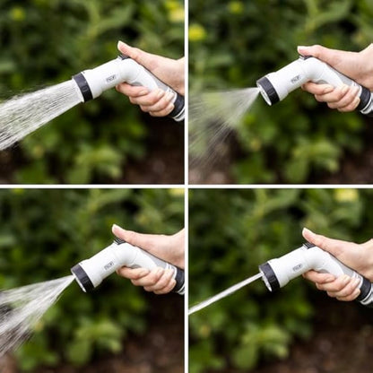 FITT YOYO 15 m, Extendable and Flexible Garden Water Hose Pipe with Multi-Function Spray Gun, Red