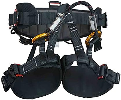 SOB Safety Harness Half Body Safety Belt Adjustable Outdoor Mountain Climbing Belt for Rock, Tree, Fire Rescue, Rappelling, CE Certified
