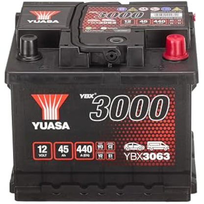 Yuasa YBX3063 12V 45Ah 440CCA Sealed Maintenance Free Car Battery