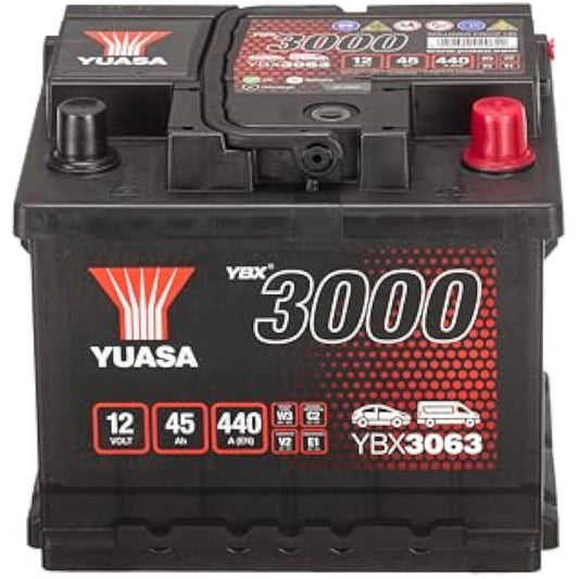 Yuasa YBX3063 12V 45Ah 440CCA Sealed Maintenance Free Car Battery