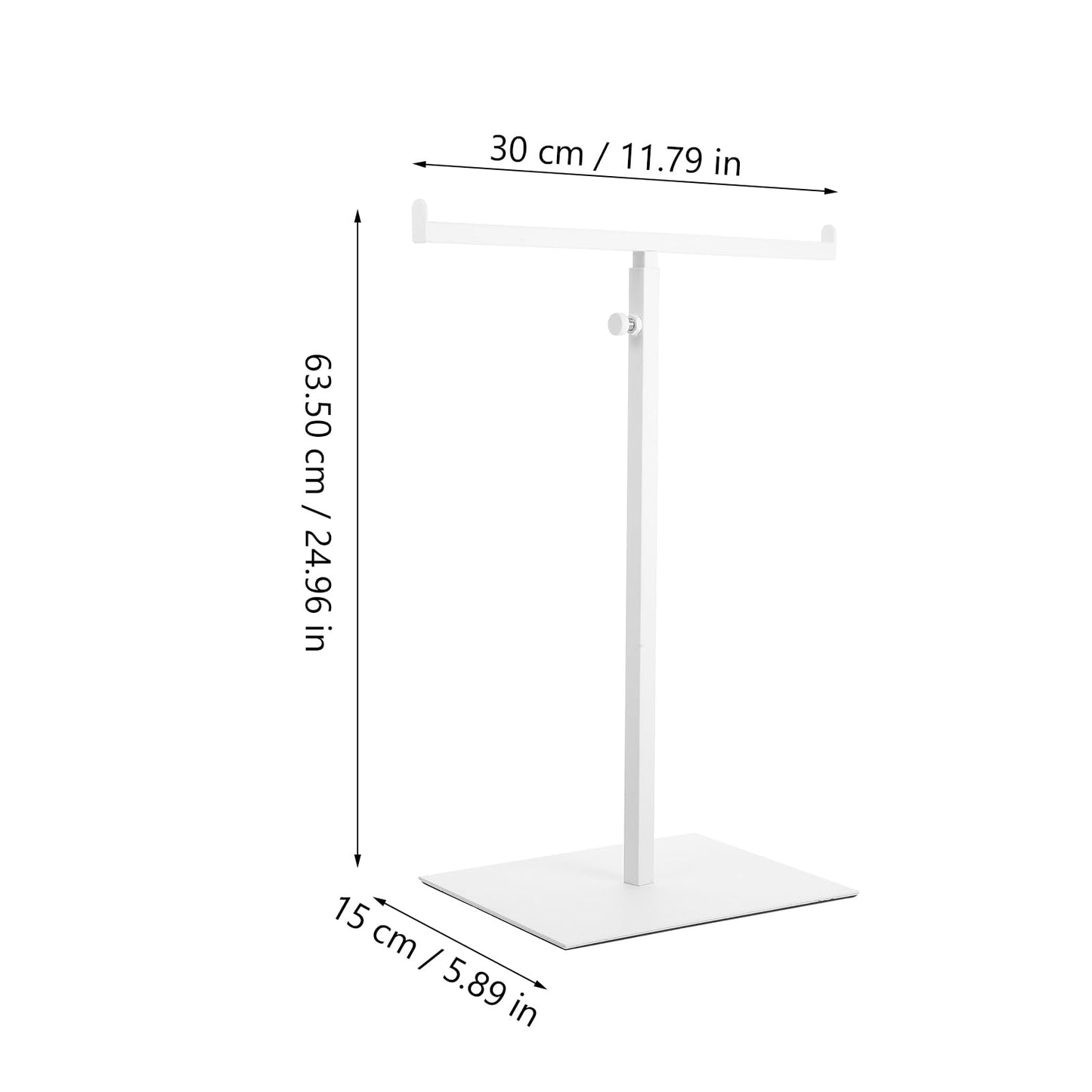 DEARMAMY T-Shaped Display Stand Handbag Display Rack Adjustable Purse Hanger Closet Bag Organizer Hanging Holder for Backpacks Belts Ties Scarves