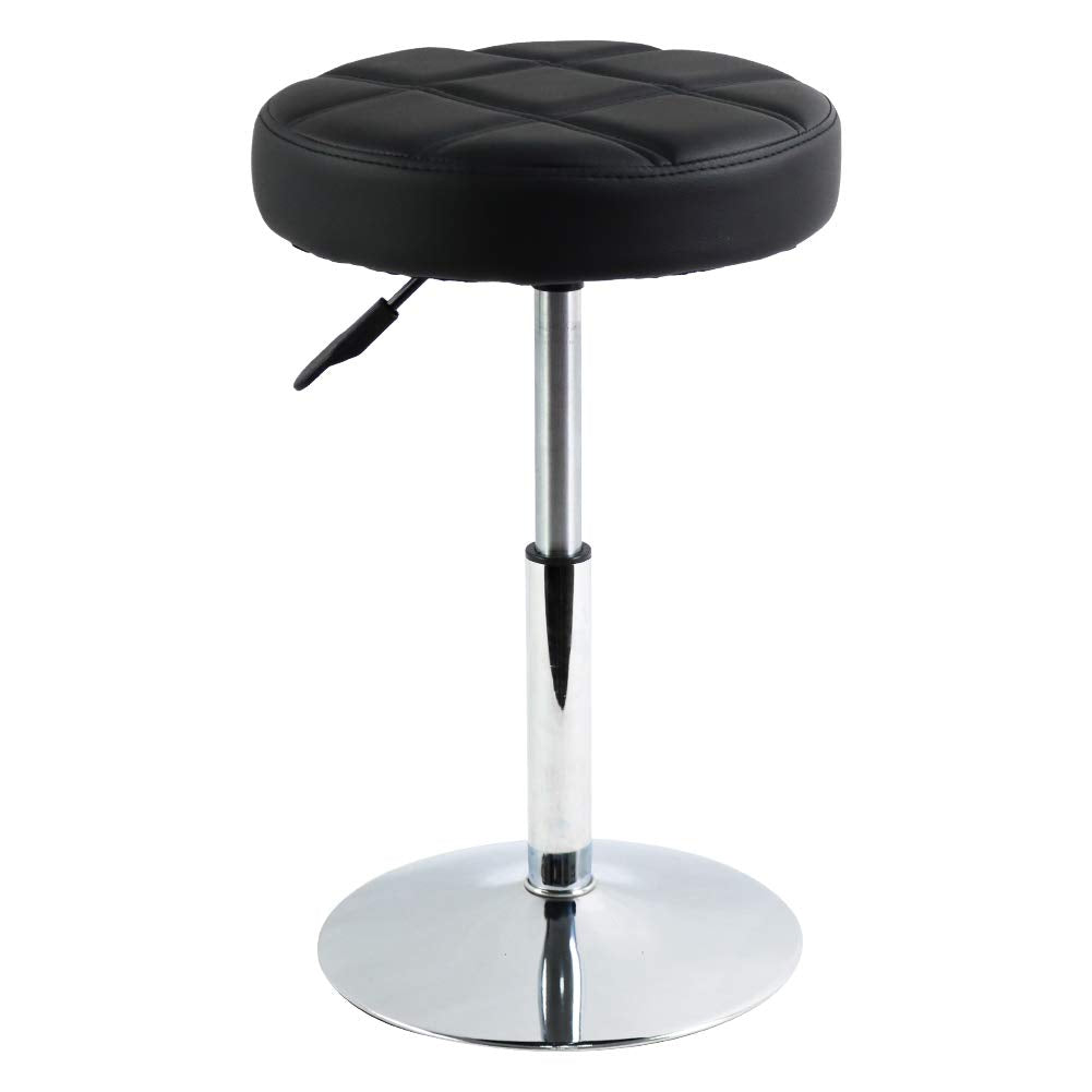 FURWOO Round Cushion Salon Stool Massage Chair Adjustable Swivel Spa Stool for Beauty Nail Home Bar Work Low Bar Chair for Barber Shop Small(Black)