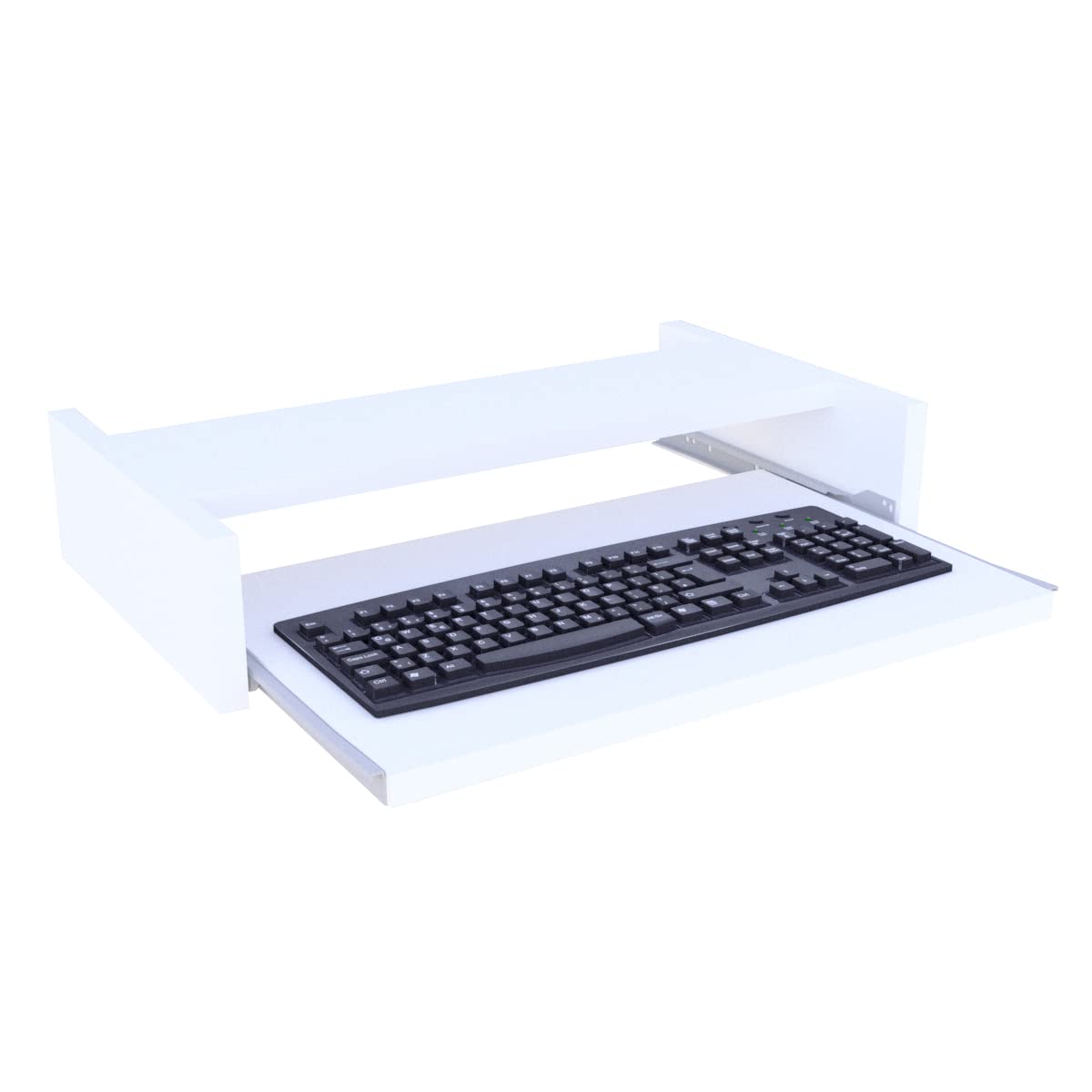 Henor Keyboard Holder Removable Tray Wood 55 x 31 x 11 cm Under Desk Under Table White