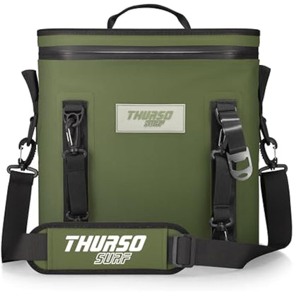THURSO SURF Soft Cooler 24 Can Portable Ice Cooler Bag — 48 hr Insulation Leakproof & Airtight Waterproof Zipper Floating Beach Cooler for Travel Camping Kayak Paddleboard