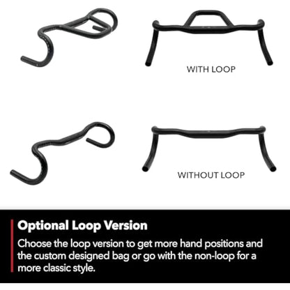 REDSHIFT Kitchen Sink Low Flare Handlebar without Loop for Road, Gravel, Touring, and Commuter Bikes, Aluminum Drop Bar, 31.8mm Clamp, with 20mm of Rise, 41cm Width