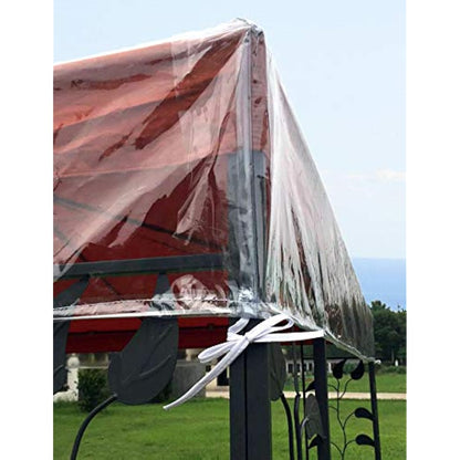 QUICK STAR Gazebo Protective Cover 3 x 3 m Waterproof Transparent Weather Protection