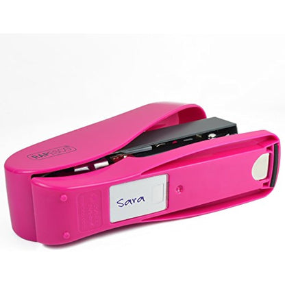 Rapesco 1468 Luna Less Effort Stapler with 2000 Staples, 50 Sheet Capacity, Hot Pink