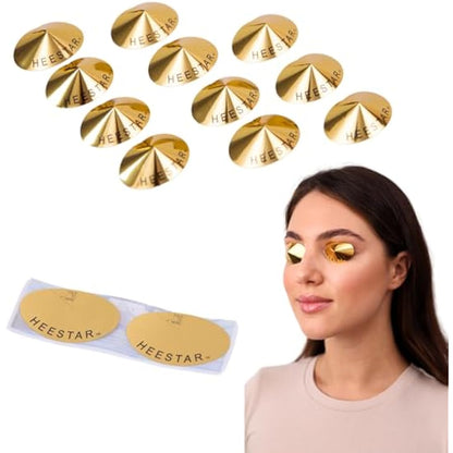 50 Pairs(100Counts) Disposable Sun Bed UV Protection Tanning Eye Gold Sticker Cones
