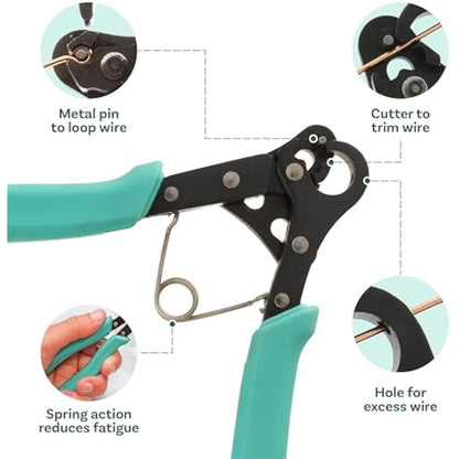 The Beadsmith Vintaj One Step Looper – Create and Trim Consistent 1.5 mm Loops for Jewelry, Use With 18-26g Craft Wire