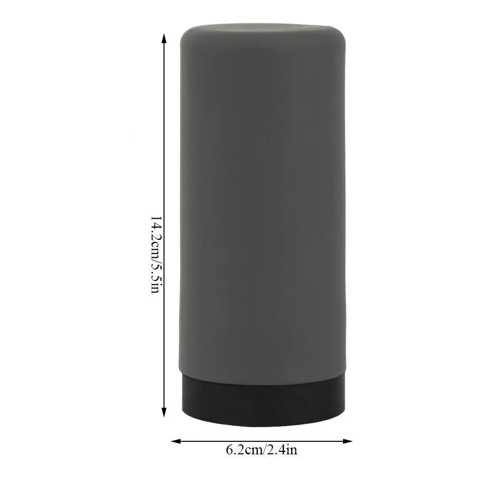 Nikou Dispenser Bottle, Refillable Dish Washing Liquid Dispenser - Silicone Divided Shampoo Shower Gel Bottle, Grey