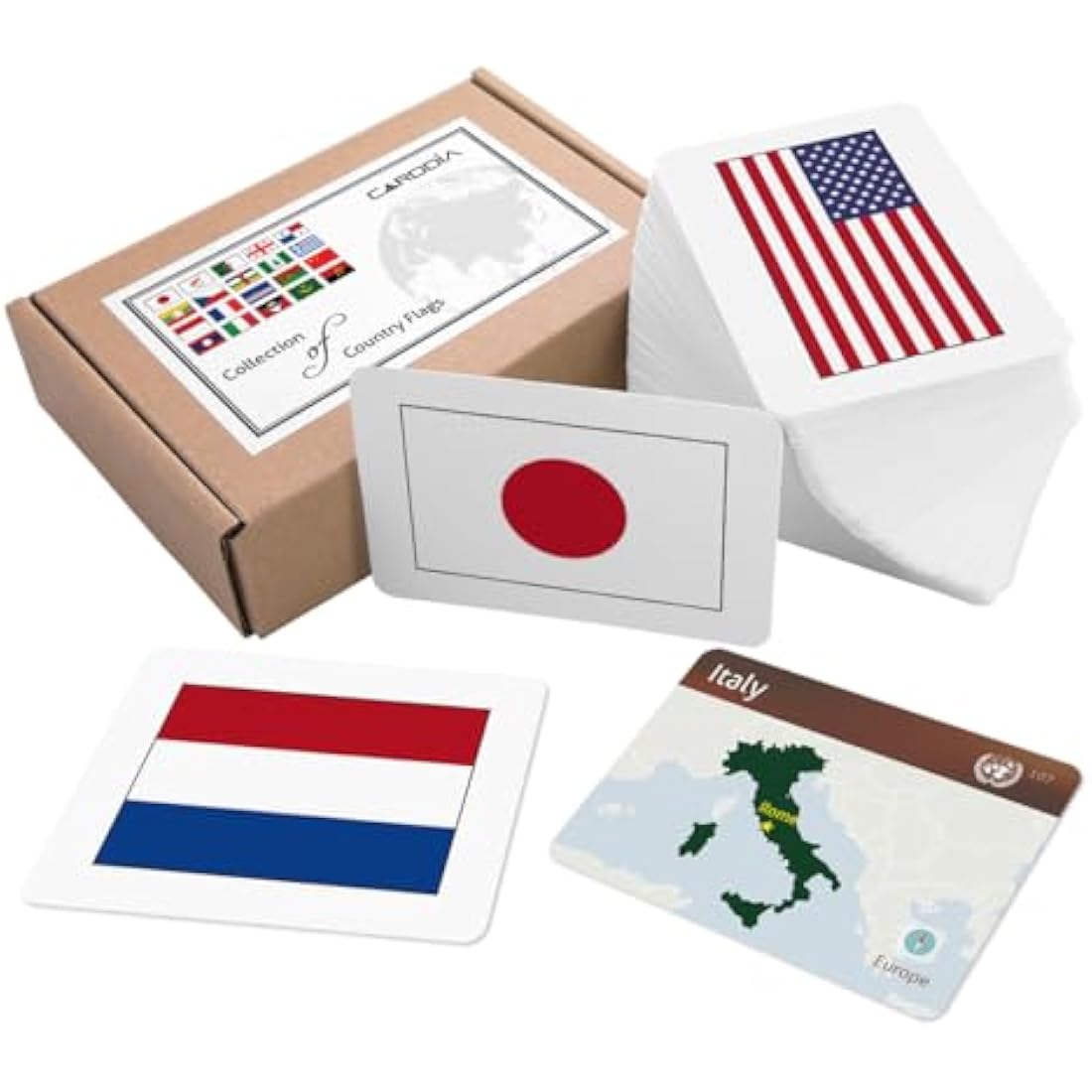 Collection of Country Flags Educational Flashcards (Premium full set)