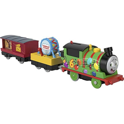Thomas & Friends Motorized Toy Party Train Percy Battery-Powered Engine for Preschool Kids Ages 3+ Years, HDY72