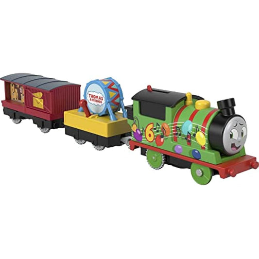 Thomas & Friends Motorized Toy Party Train Percy Battery-Powered Engine for Preschool Kids Ages 3+ Years, HDY72