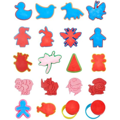 Lictin Kids Dough Tools and Cutters, 44 Pcs Dough Tools for Kids, Modeling Clay for Toddlers Girls Boys with Storage Box