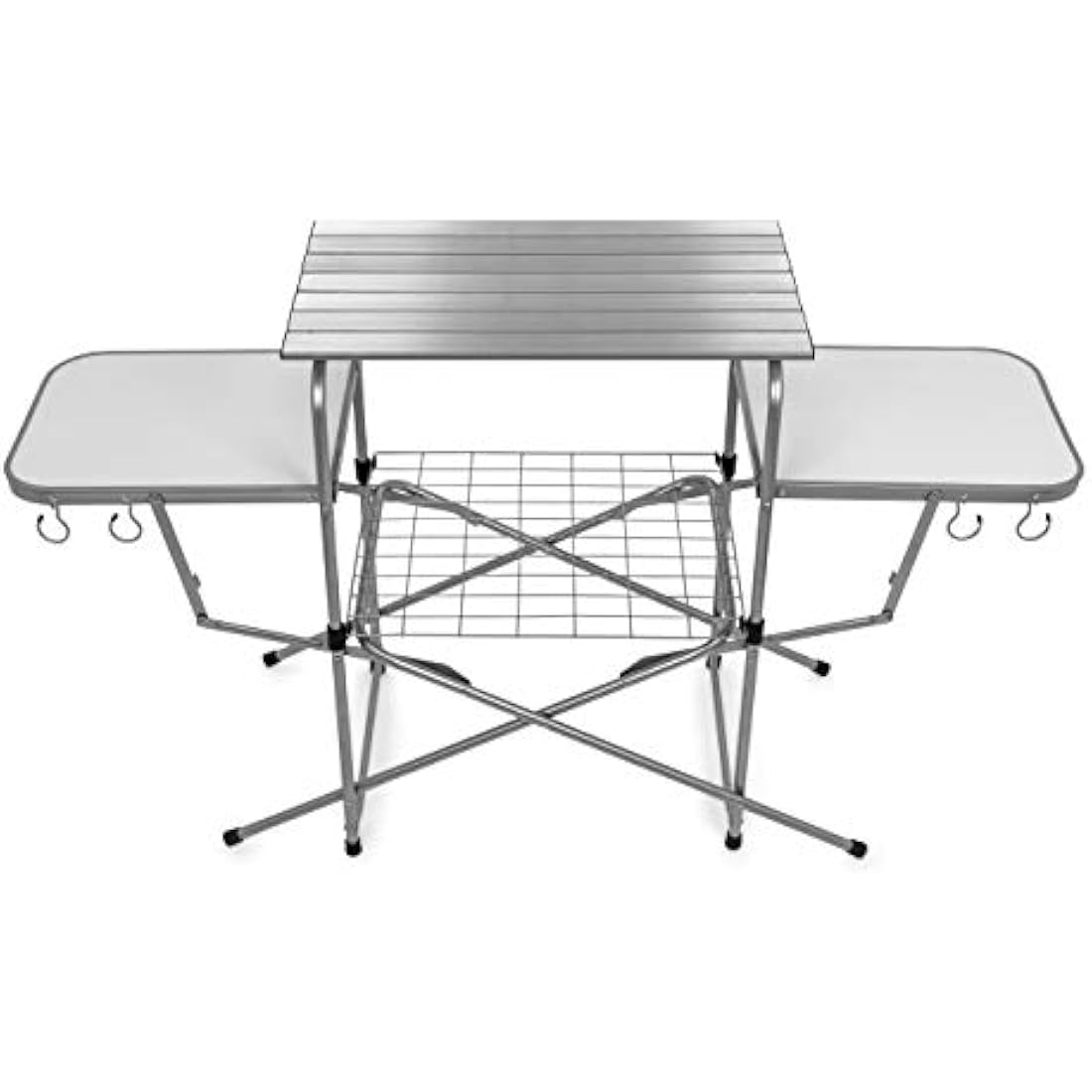 Camco Olympian Deluxe Portable Grill Table | Provides Plenty of Room for Grilling Gear | Ideal for Picnics, Camping, Boating, Tailgating, and Backyard BBQs | (57293)