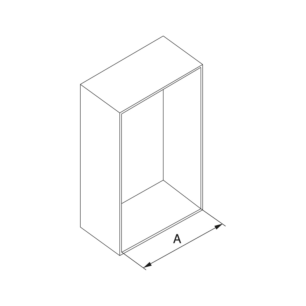 Emuca - Sway pull-down wardrobe rail lift, 450-600mm, Steel, Aluminium and Plastic, Titanium painted