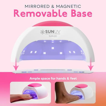 SUNUV UV Nail Lamp, 48W Professional UV Light for Gel Nails with Timer and Sensor, Manicure and Pedicure Nail Art Tools for Home and Salon