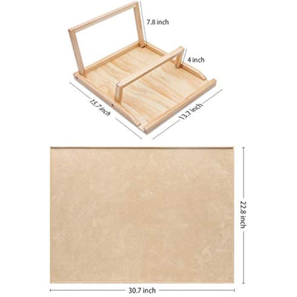 Becko US Puzzle Board & Bracket Set/Wooden Puzzle Board Kit/Jigsaw Puzzle Plateau - With Puzzle Board for Up To 1000 Pieces
