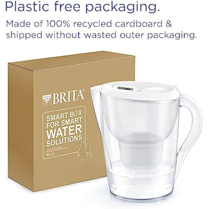 BRITA Marella XL Water Filter Jug White (3.5L) incl. 1x MAXTRA PRO Pure Performance cartridge - large-volume jug with digital LTI and Flip-Lid - now in sustainable Smart Box packaging