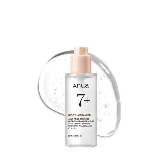 ANUA 7 Rice Ceramide Hydrating Barrier Serum, Hydrating Serum for Face, Rice Water, Hyaluronic Acid, Niacinamide, Non comedogenic, Glass Skin, Korean
