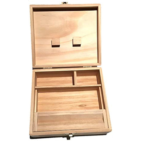 Large Rolling Supreme Wooden Box Gift Set Papers SX4 Filter Tips, Natural,RSL_5SX4_SET