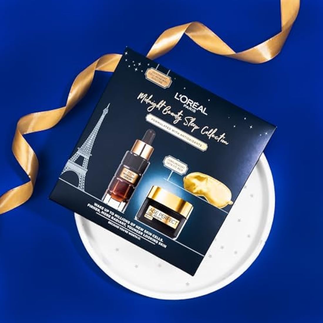 L’Oréal Paris Gift Set, Includes Night Serum and Cream, Cell Renew Overnight Radiance Routine Giftset For Radiance and Skin Cell Renewal, Midnight Beauty Sleep Collection