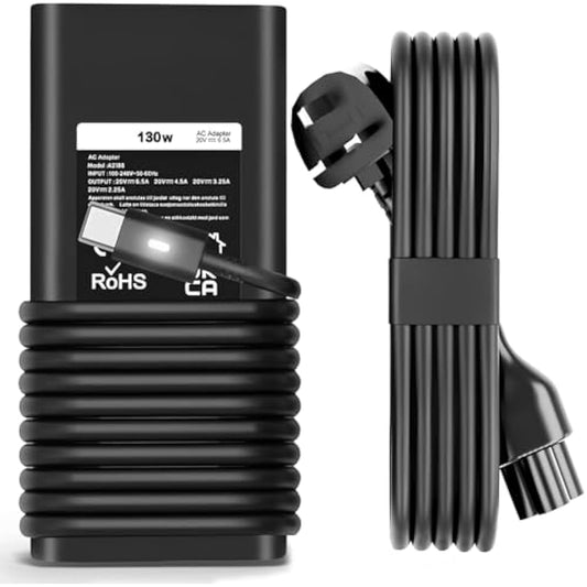 130W USB C Laptop Charger for Dell XPS 17 9700 9710 15 9500 9510 9520 9575 2in1 Precision 5550 5560 5570 3470 3560 3570 3561 3550 5530 2in1 Latitude 5520 5530 7410 7310 7210 9410 9510 Power Cord