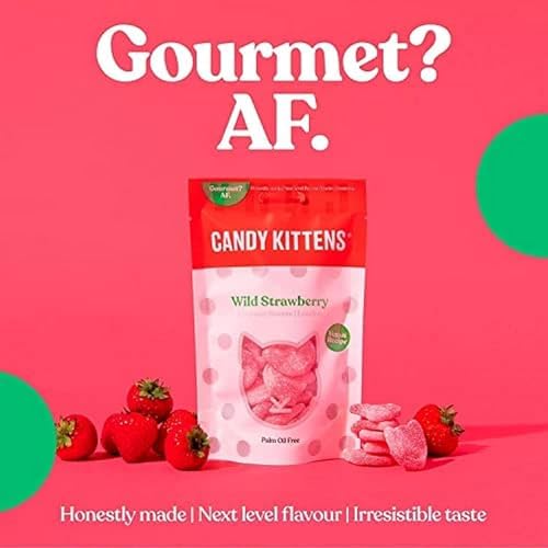 Candy Kittens Vegan Sweets CORE Selection (5 x 140g), Vegan Chewy Sweets Bundle - Wild Strawberry, Sour Watermelon, Very Cherry, Eton Mess & LOVES, Ideal Gifts, 5 Bags