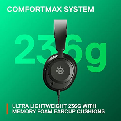 SteelSeries Arctis Nova 1X Xbox Series X/S Gaming Headset - Hi-Fi Drivers - 360° Spatial Audio - AirWeave Memory Foam Ear Cushions - Lightweight - Also compatible with PC, PS5, PS4 - Black