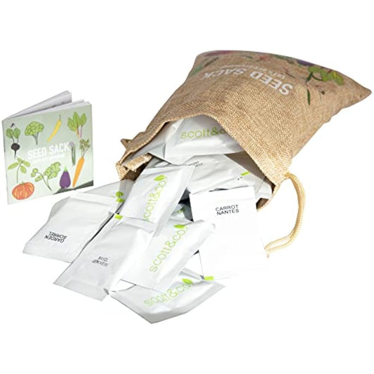 Scott & Co. Vegetable Seeds Variety Pack - 30 Different Varieties of Vegetables, Beans, Herbs and Tomato Seeds. Grow Indoor and Outdoor. Gardening Gifts for Women and Men