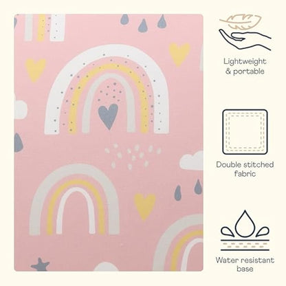 icon Rainbow Print Kids Bean Bag, Kids Bean Bag Chair with Filling Included for Girls and Boys, Childs Chair, Beanbags for Children, Nursery Décor, Playroom Décor, Bedroom Accessories