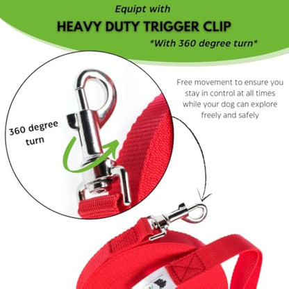 Maximum Pet Products Red Dog Training Lead 65ft/20m