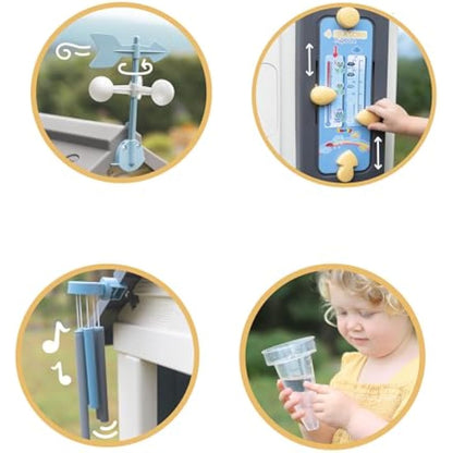 Smoby - 4 Seasons Playhouse for Children includes playful weather activities, Educational outdoor garden house for Kids