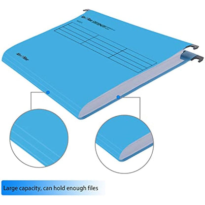 Suspension Files, MerryNine 15PCS Polypropylene Filing Cabinet Suspension Files with Tabs and Card Inserts for School Home Work Office Organization **Check Size Before Ordering ** (Bule, Foolscap)