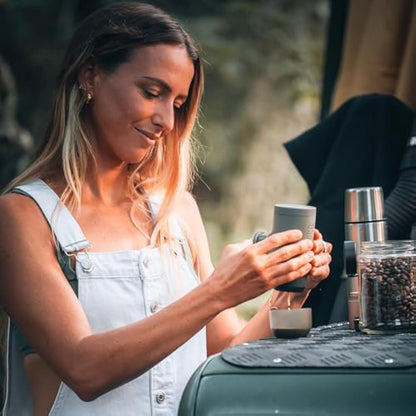 WACACO Minipresso GR2, Espresso Machine for Outdoor Compatible Ground Coffee, Portable Coffee Maker 18 Bar Manually Operated, Espresso Maker On The Go, Ultra-Small For Travel Camping Car Fishing