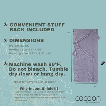 Cocoon TravelSheet Insect Shield Egyptian Cotton