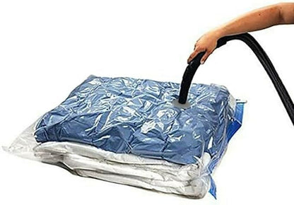 XL Jumbo Vacuum Seal Storage Bag - Space Saver Compression Bag | Strong Clothes Reusable Storage Seal Bags | Jumbo Clear Vacuum Zip Bag