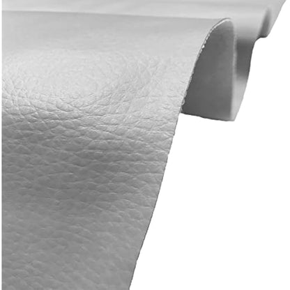 A-Express Grained Faux Leather Fabric Waterproof Heavy Duty Leatherette Vinyl Leathercloth Upholstery Textured Material - Light Slate 1 Metre 100cm x 140cm