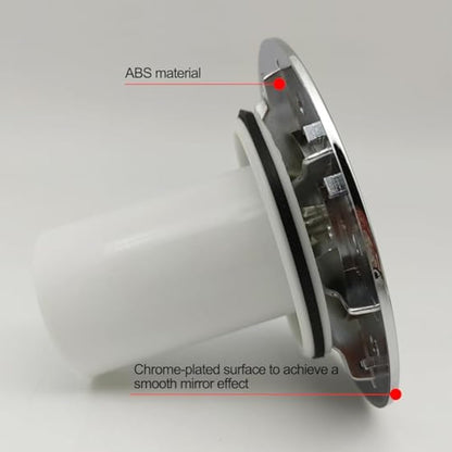 YUNLEX Shower Drain Cover, Chrome, 90mm/115mm, Modern, ABS Plastic and Metal, Removable Top, Fast Flow