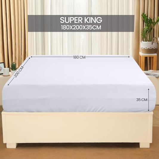 Utopia Bedding Fitted Sheet (Bulk Pack of 6) - Deep Pocket - Easy Care - Soft Brushed Microfibre Fabric - Shrinkage and Fade Resistant (Super King, White)