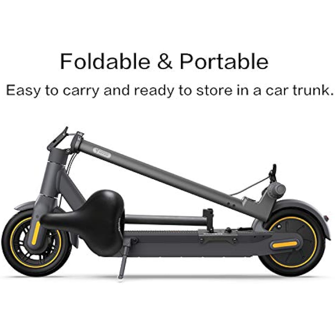 Segway-Ninebot Electric Scooter Seat Saddle for MAX G30P and G30LP, Adjustable Comfortable and Shock Absorbing MAX Seat Saddle, Black, Large