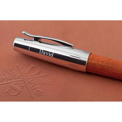 Faber Castell F148200Faber-Castell E-Motion fountain Pen Brown M, Pear wood brown.