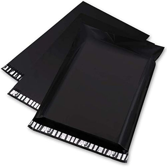 Switory Medium Parcel Bags Plastic Mailing Bags 12x16In (30.5x39.5cm) 100pc Black Postal Bags for Clothes Shipping Bags Package Bags for Posting Clothes Posting Bags Postage Bag