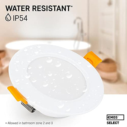 EMOS LED Downlights for Ceiling, 5W/500 Lumens, Neutral White 4000K | IP54 Waterproof LED Spot Lights for Bathroom etc. | Set of 6 Recessed LED