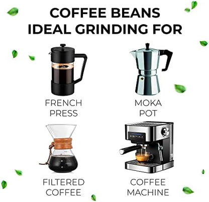 Grano Milano Ground Coffee 1kg, Variety Pack Arabica and Robusta, Medium and Dark Roast Strong Coffee, Made in Italy