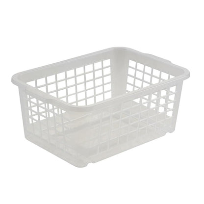keeeper Storage Basket, Sturdy Plastic PP, 2.8 Litre, 25 x 17 x 10 cm, Transparent-Natural
