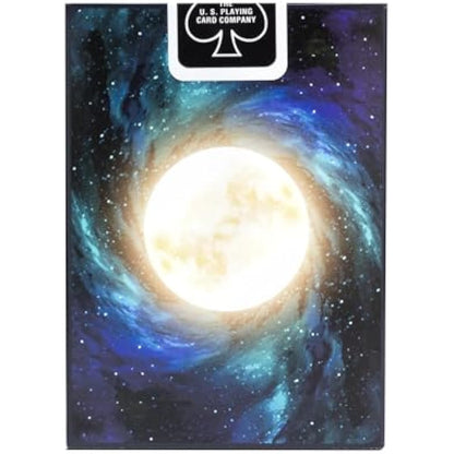 Bicycle Stargazer New Moon Playing Cards - 1 x Showstopper Card Deck, Easy To Shuffle and Durable, Great Gift For Card Collectors, Silver