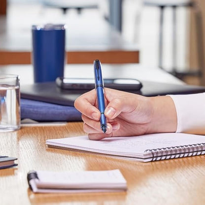 Parker IM Monochrome Fountain Pen | Blue Finish and Trims | Fine Nib | Blue Ink | Gift Box