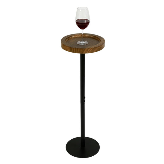 Simcat Small Round Side Table, Drink Table for Small Spaces and Modern Decor 1, Walnut