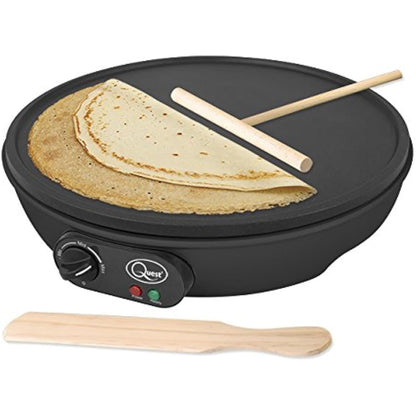 Quest Electric Pancake Maker & Crepe Maker | Extra Large Cooking Surface | Non Stick, Easy Clean Up | Includes Utensils | Perfect for Pancakes, Crepes, Omelettes, Chapati, Roti